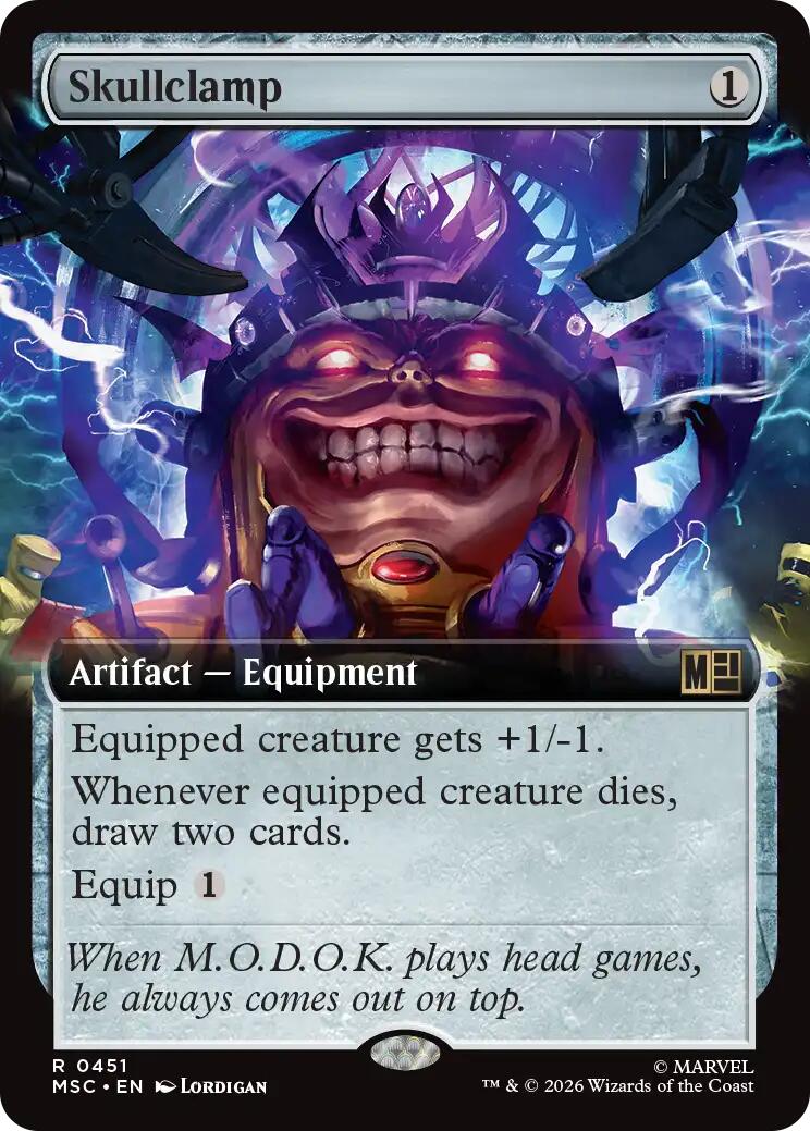 Skullclamp (Extended Art) (MSC - 451) - Commander: Marvel Super Heroes - Rare - Normal