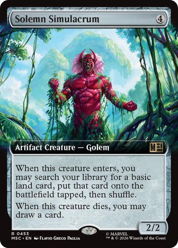 Solemn Simulacrum (Extended Art) (MSC - 453) - Commander: Marvel Super Heroes - Rare - Normal