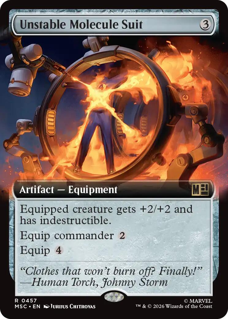Unstable Molecule Suit (Extended Art) (MSC - 457) - Commander: Marvel Super Heroes - Rare - Normal
