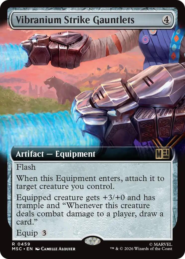Vibranium Strike Gauntlets (Extended Art) (MSC - 459) - Commander: Marvel Super Heroes - Rare - Normal