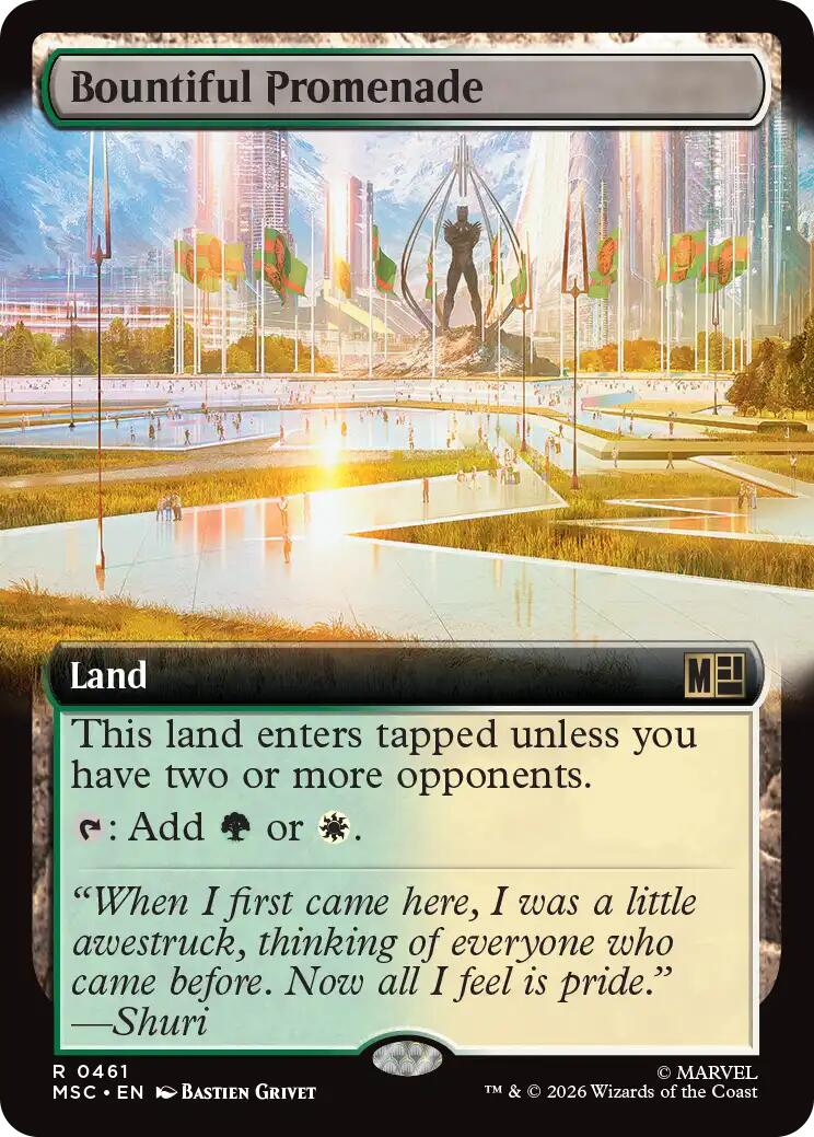 Bountiful Promenade (Extended Art) (MSC - 461) - Commander: Marvel Super Heroes - Rare - Normal