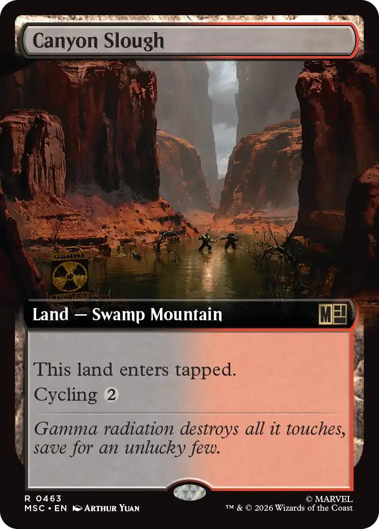 Canyon Slough (Extended Art) (MSC - 463) - Commander: Marvel Super Heroes - Rare - Normal