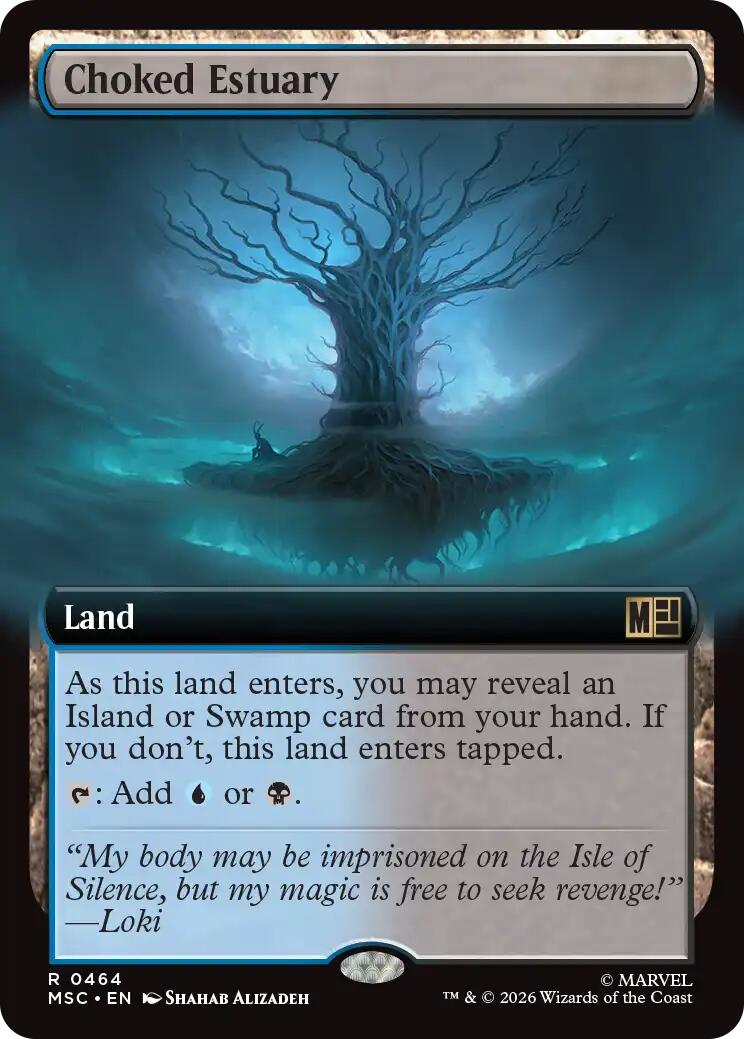 Choked Estuary (Extended Art) (MSC - 464) - Commander: Marvel Super Heroes - Rare - Normal