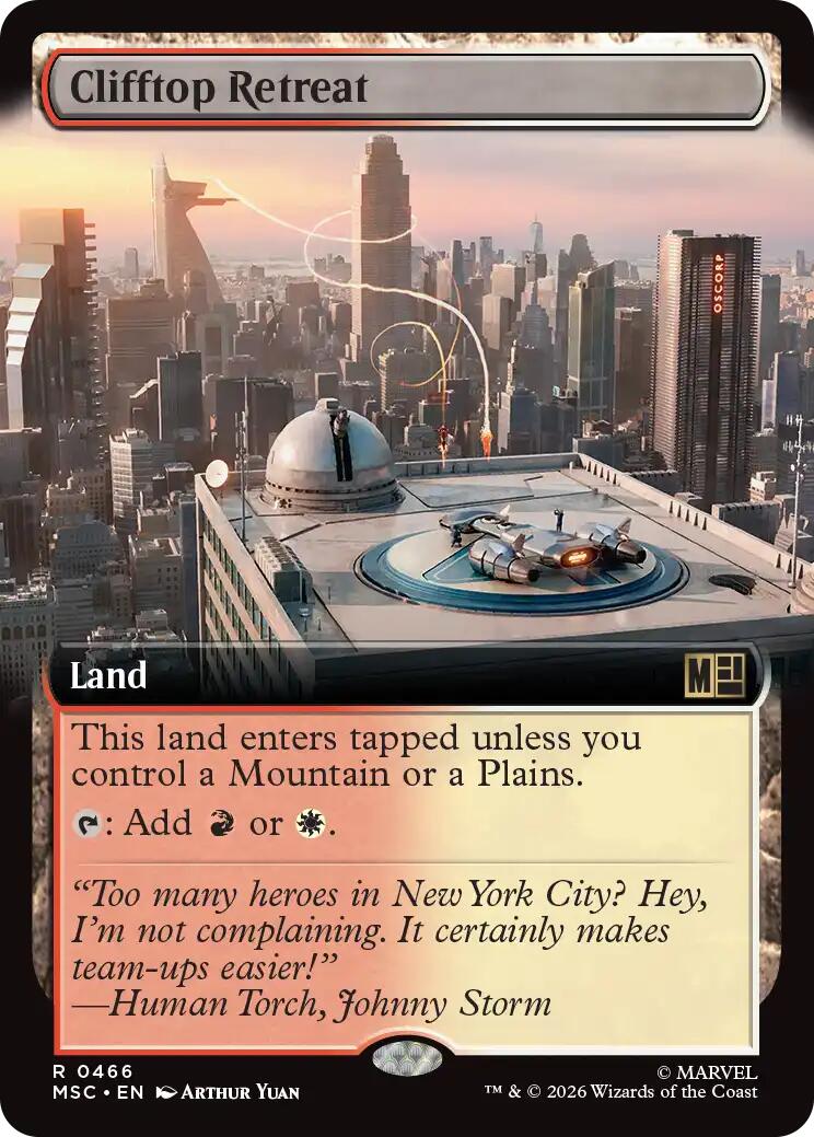 Clifftop Retreat (Extended Art) (MSC - 466) - Commander: Marvel Super Heroes - Rare - Normal