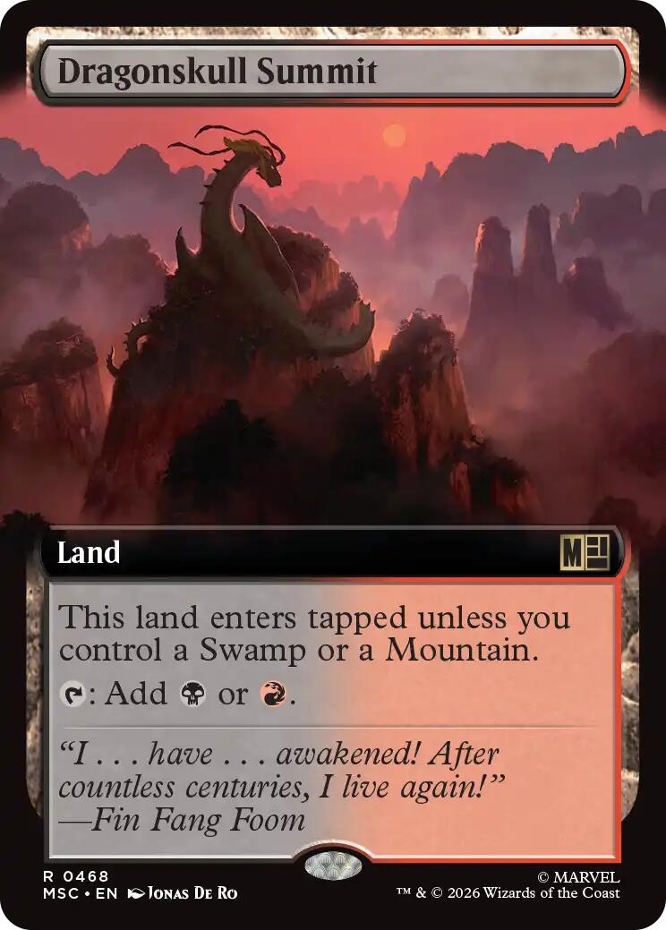 Dragonskull Summit (Extended Art) (MSC - 468) - Commander: Marvel Super Heroes - Rare - Normal