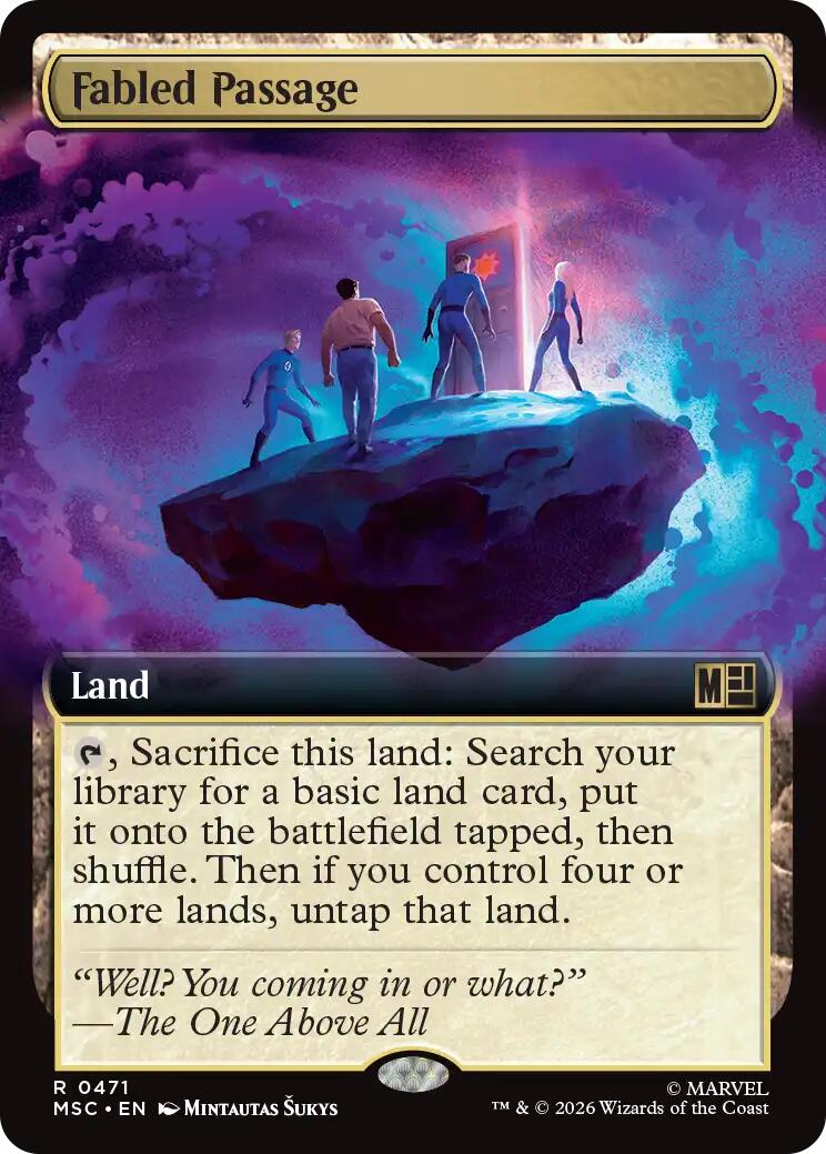 Fabled Passage (Extended Art) (MSC - 471) - Commander: Marvel Super Heroes - Rare - Normal