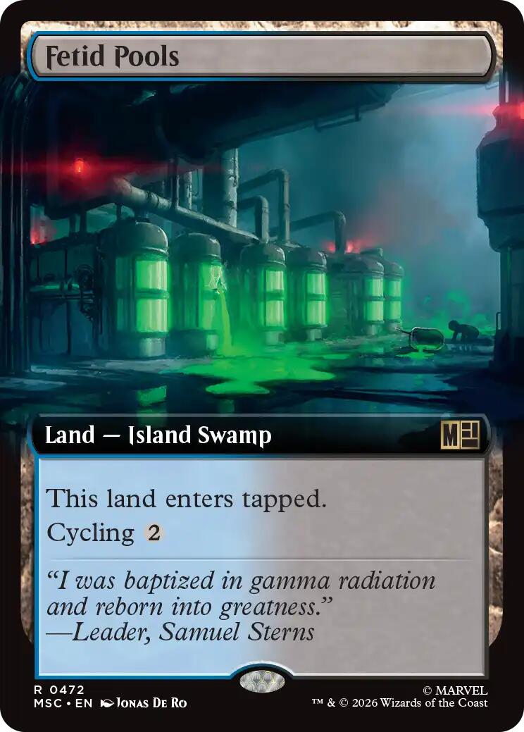Fetid Pools (Extended Art) (MSC - 472) - Commander: Marvel Super Heroes - Rare - Normal