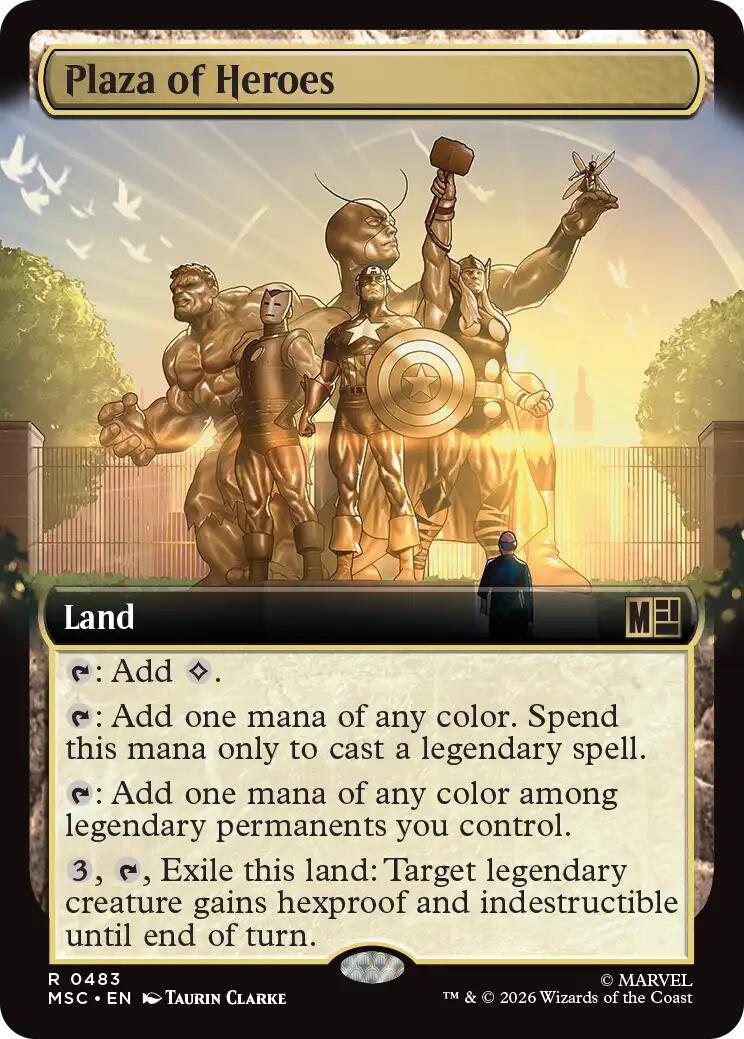 Plaza of Heroes (Extended Art) (MSC - 483) - Commander: Marvel Super Heroes - Rare - Normal
