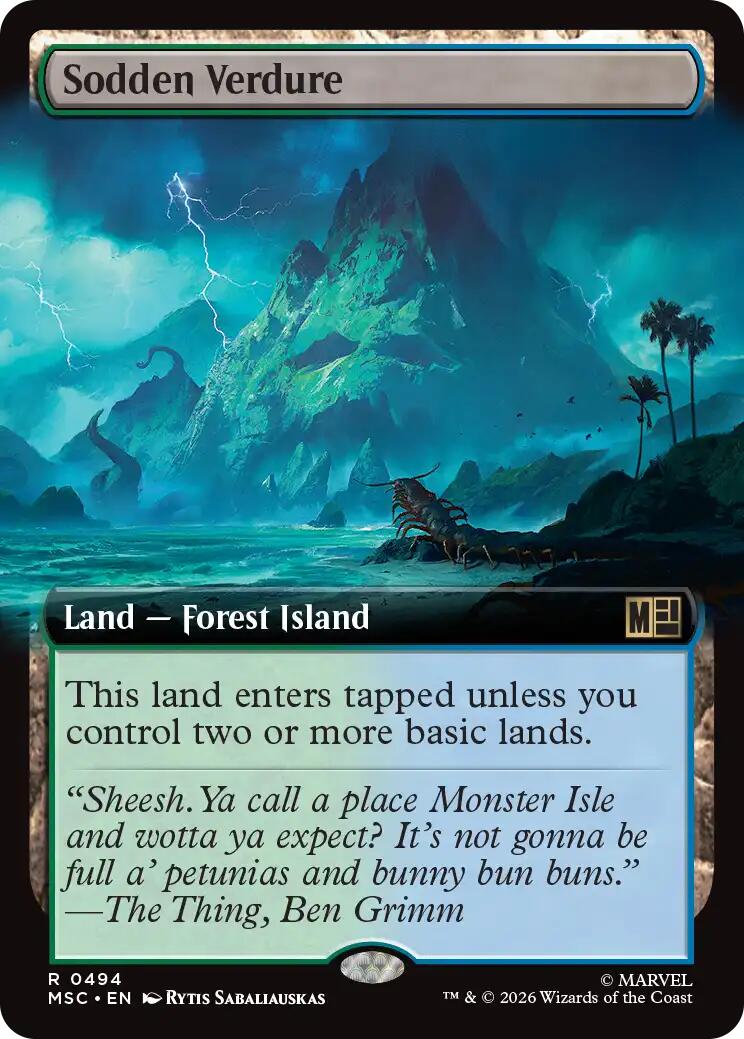 Sodden Verdure (Extended Art) (MSC - 494) - Commander: Marvel Super Heroes - Rare - Normal