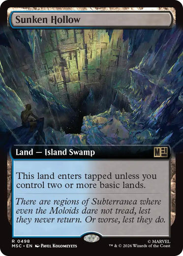 Sunken Hollow (Extended Art) (MSC - 498) - Commander: Marvel Super Heroes - Rare - Normal