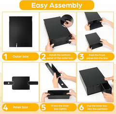 RLAVBL: 12-Pack Trading Card Storage Boxes (600 CT Each, 48 Dividers) – Holds 12,000+ Cards for MTG, Pokémon, TCG & Sports Cards