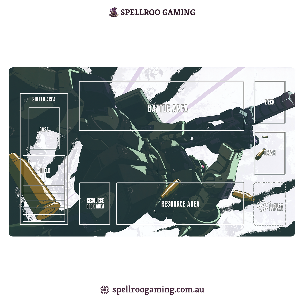Gundam TCG Card Game: Single Playmat (3mm) - Zaku II 3 – English