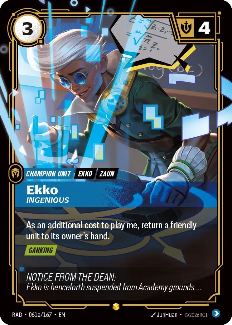 Ekko, Ingenious (Alternate Art) (RAD - 061a/167) - Radiance - Showcase ...