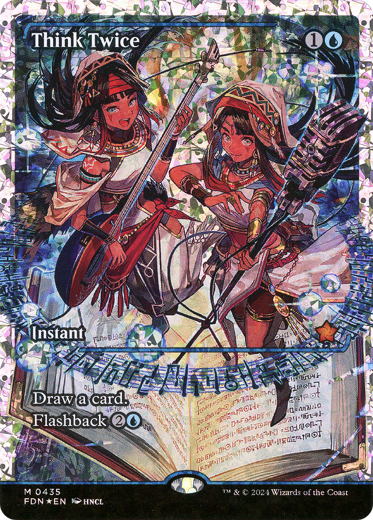 Think Twice (Showcase) (Fracture Foil) (FDN-435) - Foundations: (Showcase) Foil