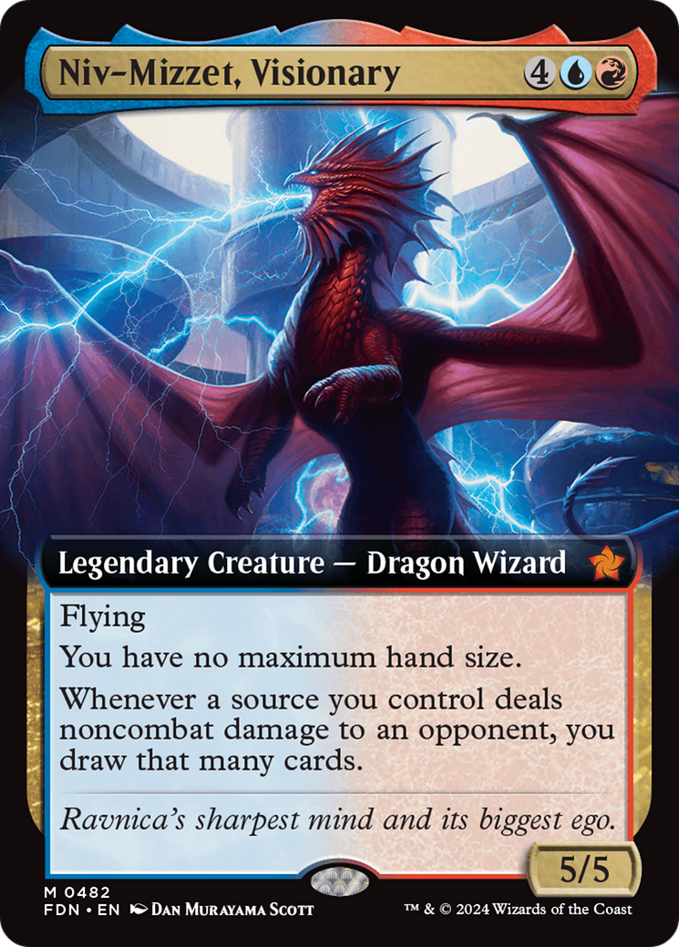 Niv-Mizzet, Visionary (Extended Art) (FDN-482) - Foundations: (Extended Art) Foil