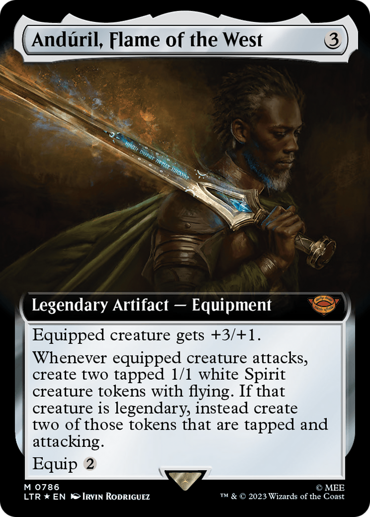 Anduril, Flame of the West (Extended Art) (Surge Foil) (LTR-786) - The Lord of the Rings: Tales of Middle-earth: (Extended Art) Foil