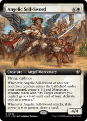 Angelic Sell-Sword (Extended Art) (OTC-046) - Outlaws of Thunder Junction Commander: (Extended Art)