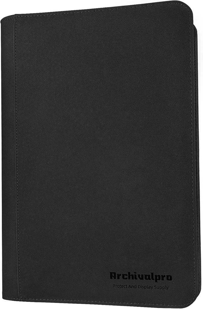 ARCHIVALPRO: 4-Pocket Premium PU Leather Graded Card Binder – Holds 40 PSA/Slab Cards (Baseball, Football, TCG, Sports Cards)