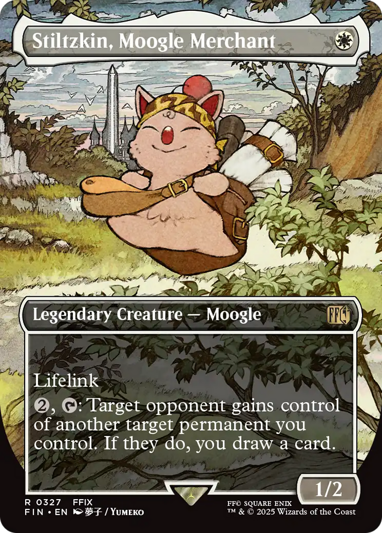 Stiltzkin, Moogle Merchant (Borderless) (FIN-327) - FINAL FANTASY Foil