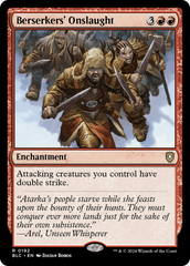 Berserkers' Onslaught (BLC-192) - Bloomburrow Commander