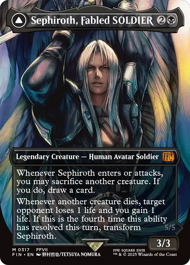 Sephiroth, Fabled SOLDIER (0317) (Borderless) (FIN-317) - FINAL FANTASY Foil