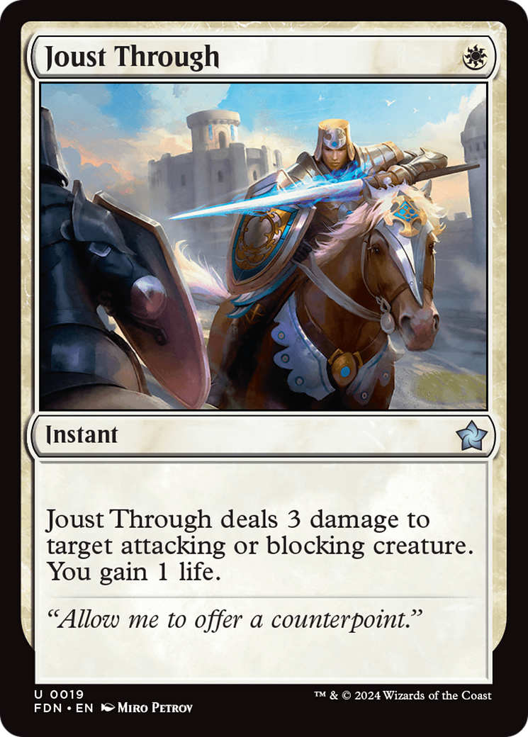 Joust Through (FDN-019) - Foundations Foil