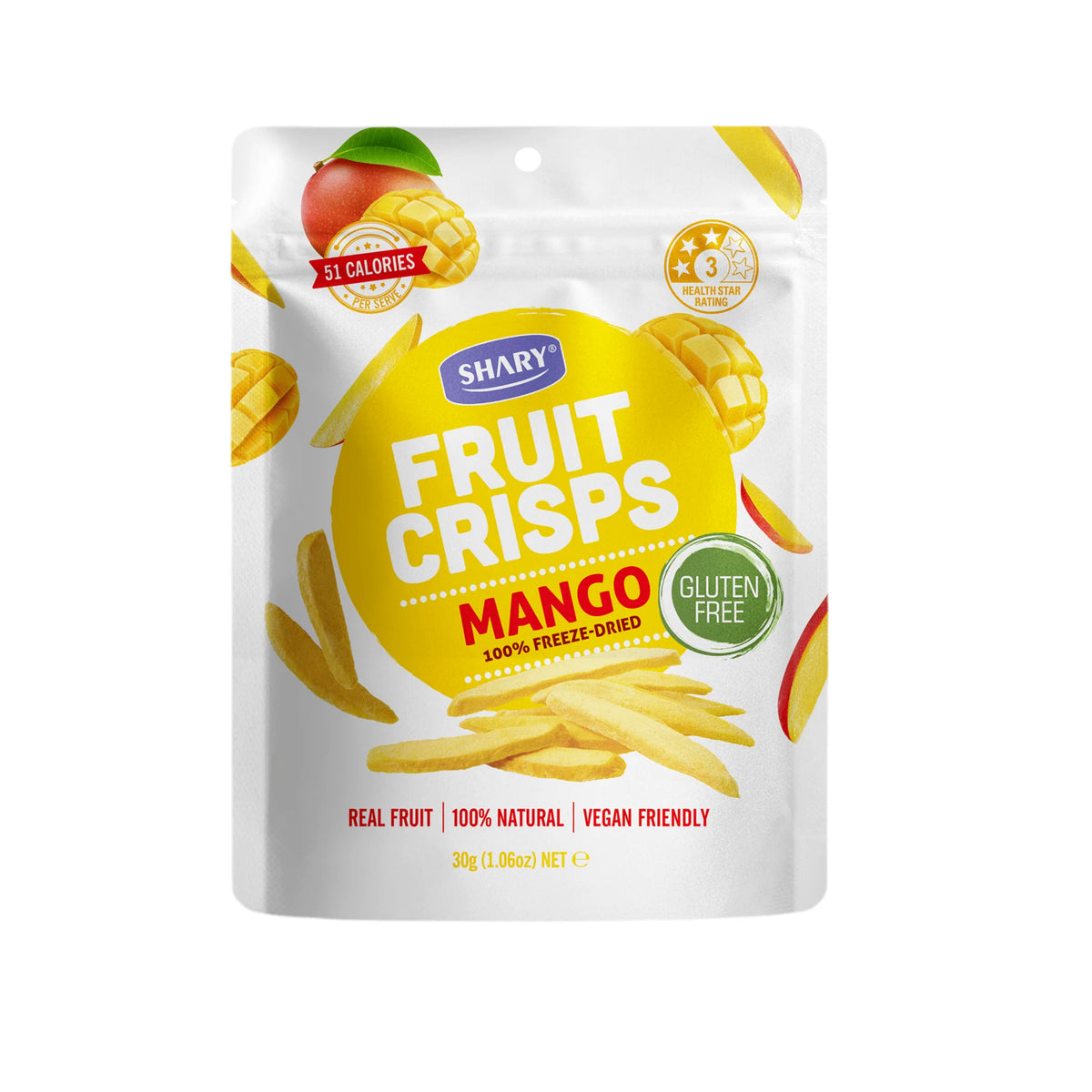 Shary: Freeze-Dried Mango Crisps 30g – Natural Fruit Snack