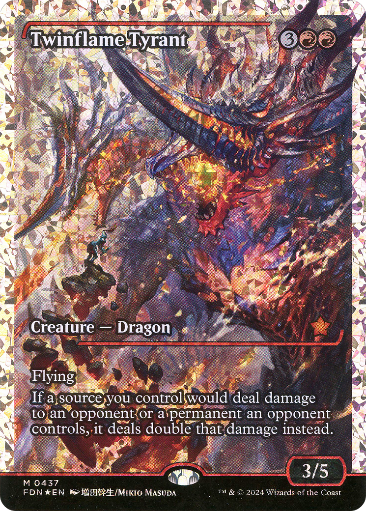 Twinflame Tyrant (Showcase) (Fracture Foil) (FDN-437) - Foundations: (Showcase) Foil