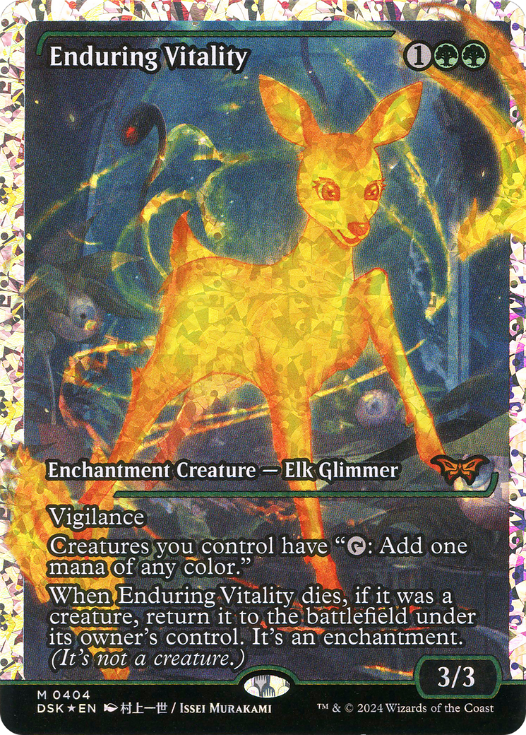 Enduring Vitality (Showcase) (Fracture Foil) (DSK-404) - Duskmourn: House of Horror: (Showcase) Foil