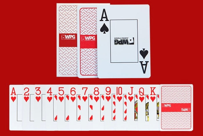 Texas Hold’em Poker Playing Cards: PVC Plastic - Waterproof - Durable Matte - WPT Tournament Edition