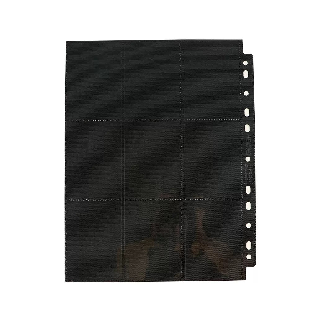 HENWEI: Trading Card Ring Binder Pages – 9 Pocket Pages Only (Pokémon, Yu-Gi-Oh!, MTG, Sports Cards, TCG/CCG) - 50pcs