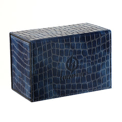 HENWEI: Q04 Large Capacity Triple-Row PU Leather Deck Box – Fits 100+ TCG Cards with Accessory Compartment (MTG, Pokémon, Yu-Gi-Oh!, Lorcana, CCG)