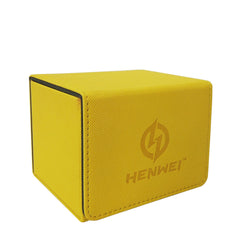 HENWEI: H25-2 Diamond Pattern PU Leather Horizontal Deck Box – Fits 100+ TCG Cards (MTG, Pokémon, Yu-Gi-Oh!, Lorcana)