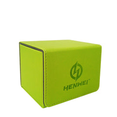 HENWEI: H25-2 Diamond Pattern PU Leather Horizontal Deck Box – Fits 100+ TCG Cards (MTG, Pokémon, Yu-Gi-Oh!, Lorcana)