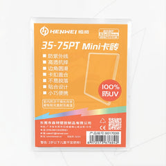 HENWEI: Z03 Mini Acrylic Card Case – Transparent Magnetic Shell Holder for Anime, TCG & Sports Cards (95×69×5.3 mm)