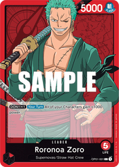 One Piece Card Game: Roronoa Zoro - EN - OP01-001 (Romance Dawn, L)