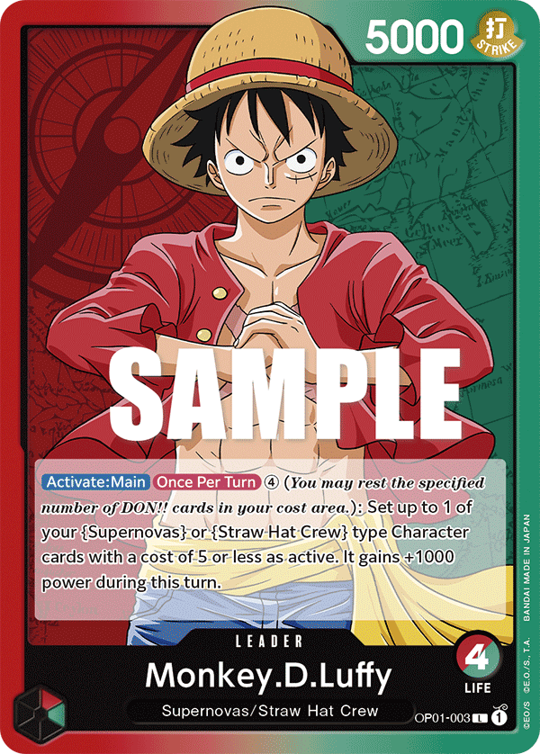 One Piece Card Game: Monkey.D.Luffy - EN - OP01-003 (Romance Dawn, L)