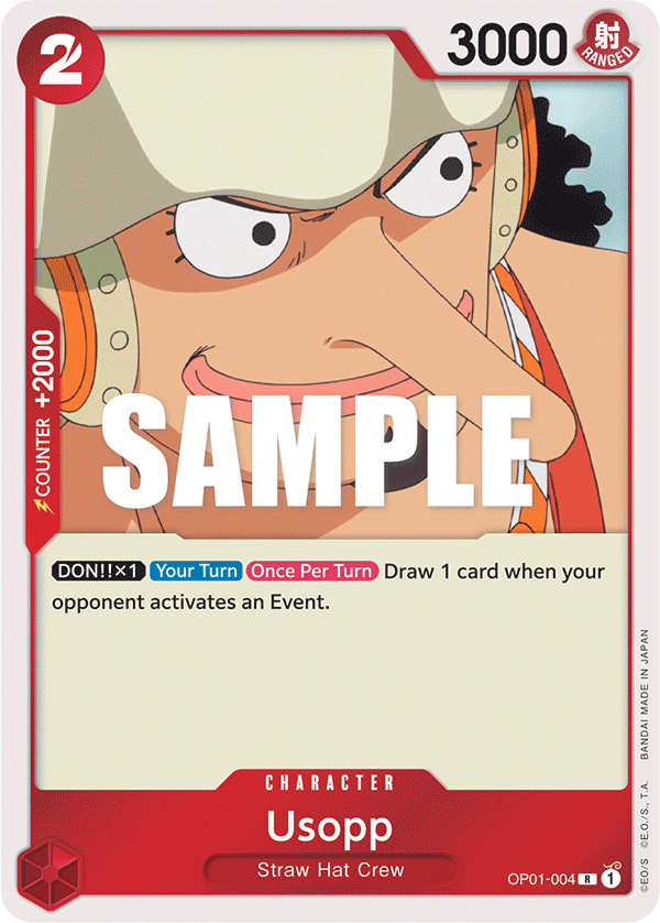 One Piece Card Game: Usopp - EN - OP01-004 (Romance Dawn, R)