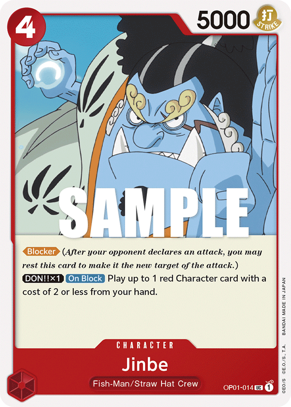 One Piece Card Game: Jinbe - EN - OP01-014 (Romance Dawn, UC)