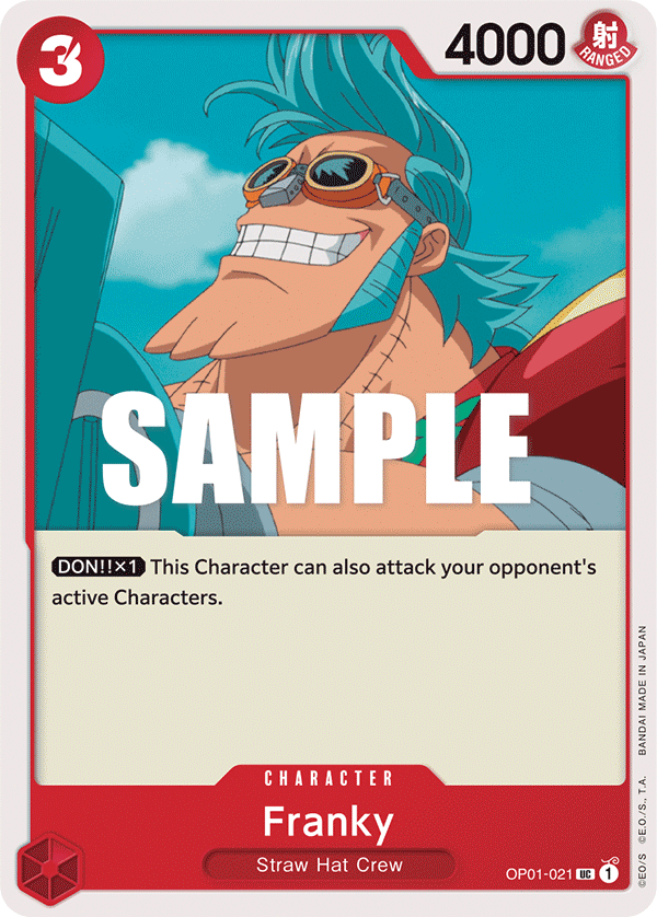 One Piece Card Game: Franky - EN - OP01-021 (Romance Dawn, UC)
