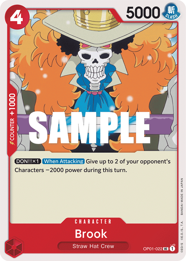 One Piece Card Game: Brook - EN - OP01-022 (Romance Dawn, UC)