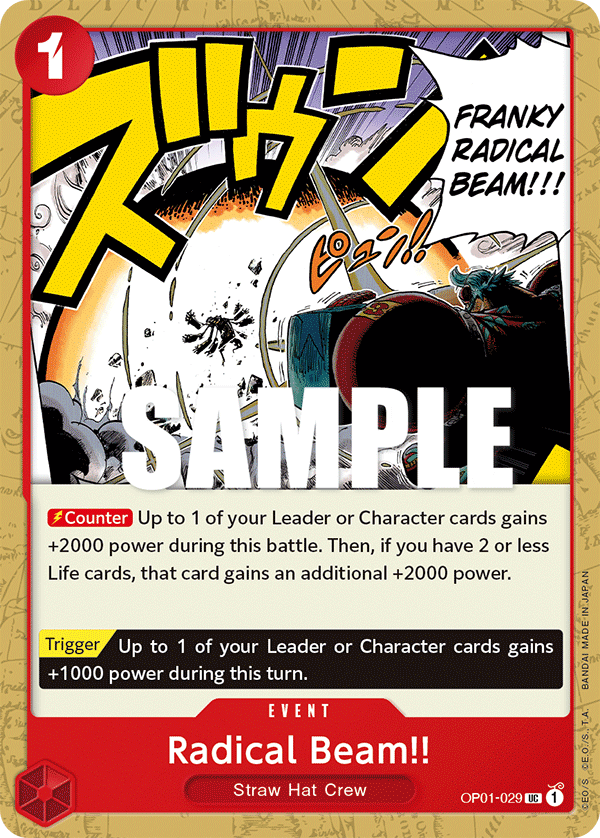 One Piece Card Game: Radical Beam!! - EN - OP01-029 (Romance Dawn, UC)