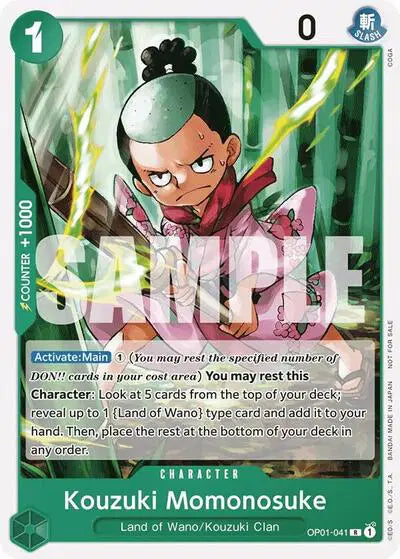 One Piece Card Game: Kouzuki Momonosuke - EN - OP01-041 (Romance Dawn, R)