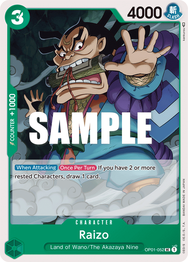 One Piece Card Game: Raizo - EN - OP01-052 (Romance Dawn, UC)
