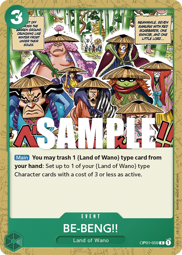 One Piece Card Game: BE-BENG!! - EN - OP01-059 (Romance Dawn, C)