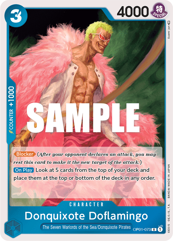 One Piece Card Game: Donquixote Doflamingo - EN - OP01-073 (Romance Dawn, R)