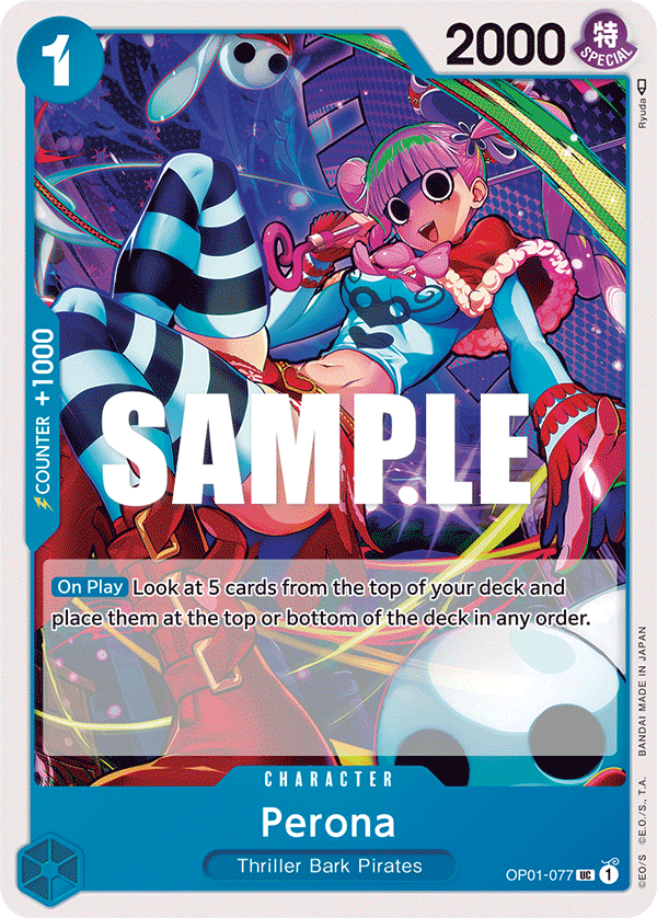 One Piece Card Game: Perona - EN - OP01-077 (Romance Dawn, UC)