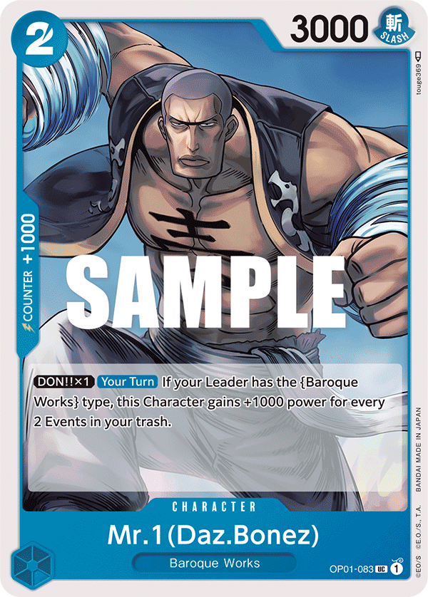 One Piece Card Game: Mr.1(Daz.Bonez) - EN - OP01-083 (Romance Dawn, UC)