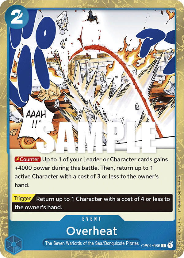 One Piece Card Game: Overheat - EN - OP01-086 (Romance Dawn, R)