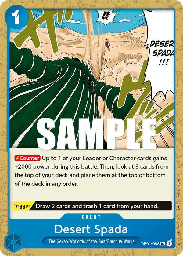One Piece Card Game: Desert Spada - EN - OP01-088 (Romance Dawn, UC)